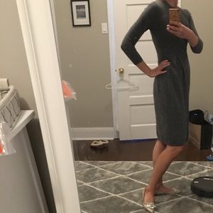 HALLHUBER Midi Wool Dress Grey Size XS